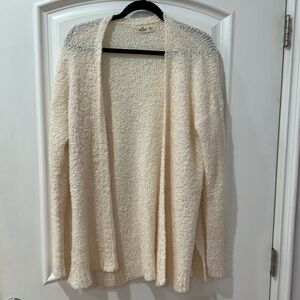 Hollister Cream Cardigan Sweater with Chunky Knit